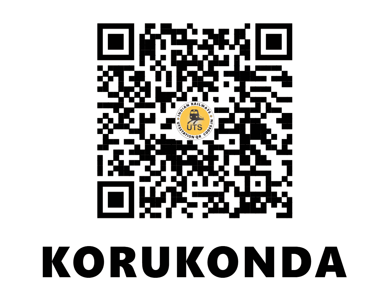 UTS QR Code for KORUKONDA - KUK - EO (ANDHRA PRADESH)
